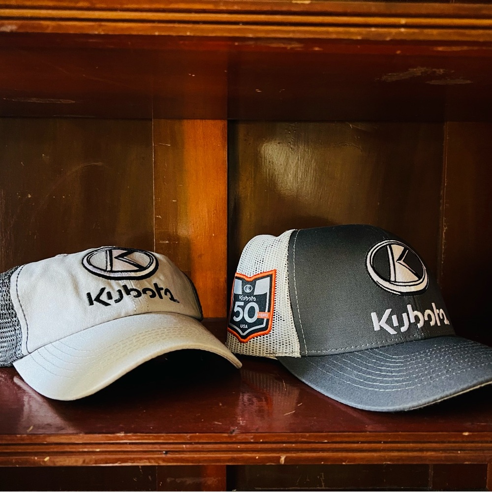 NEW Kubota 50 Years USA Hat Cap & NEW Regular Kubota Tractor Hat